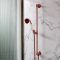 Milano Elizabeth - Brushed Copper Traditional Thermostatic Shower with Diverter, Riser Rail and Bath Spout (2 Outlet)