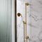 Milano Elizabeth - Brushed Brass Traditional Thermostatic Shower with Diverter, Riser Rail and Bath Spout (2 Outlet)