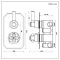 Milano Elizabeth - Black Traditional Thermostatic Shower with Diverter, Shower Head, Hand Shower and Riser Rail (2 Outlet)