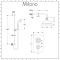 Milano Elizabeth - Chrome and Black Traditional Thermostatic Shower with Diverter, Shower Head, Hand Shower and Riser Rail (2 Outlet)