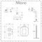 Milano Elizabeth - Black Traditional Thermostatic Shower with Diverter, Shower Head and Hand Shower (2 Outlet)