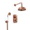 Milano Elizabeth - Brushed Copper Traditional Thermostatic Shower with Diverter, Hand Shower and Shower Head (2 Outlet)