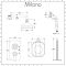 Milano Elizabeth - Chrome and Black Traditional Thermostatic Shower with Diverter, Hand Shower and Shower Head (2 Outlet)