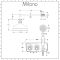 Milano Elizabeth - Chrome and Black Traditional Thermostatic Shower with Diverter, Shower Head and Hand Shower (2 Outlet)