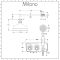 Milano Elizabeth - Chrome and White Traditional Thermostatic Shower with Diverter, Shower Head and Hand Shower (2 Outlet)
