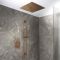 Milano Otto - Modern Thermostatic Shower with Recessed Shower Head and Riser Rail Kit - Choice of Finish (2 Outlets)