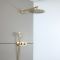Milano Lune - Modern Thermostatic Shower with Diverter, Shower Head and Hand Shower (2 Outlet) - Choice of Finish