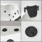 Milano Breeze - Whirlpool Corner Spa Bath - 1400mm x 1400mm - Black