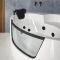 Milano Breeze - Whirlpool Corner Spa Bath - 1400mm x 1400mm - Black