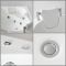 Milano Breeze - Whirlpool Corner Spa Bath - 1400mm x 1400mm - Chrome