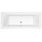 Milano Dalton - White Modern Standard Double Ended Bath - Choice of Sizes