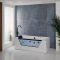 Milano Breeze - Whirlpool Double Ended Spa Bath - 1700mm x 800mm - Black