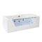 Milano Breeze - Whirlpool Double Ended Spa Bath - 1700mm x 800mm - Chrome