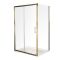 Milano Monet - Antique Brass Sliding Shower Door - Choice of Sizes and Side Panel