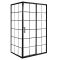 Milano Barq - Black Grid Sliding Shower Door - Choice of Sizes and Side Panel