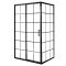 Milano Barq - Black Grid Sliding Shower Door - Choice of Sizes and Side Panel