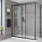 Milano Nero - Black Sliding Shower Door - Choice of Sizes and Side Panel