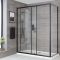 Milano - Sliding Shower Door - Choice of Finish, Size and Side Panel
