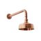 Milano Elizabeth - Brushed Copper 155mm Traditional Apron Shower Head and Wall Arm