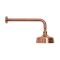 Milano Elizabeth - Brushed Copper 155mm Traditional Apron Shower Head and Wall Arm