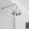 Milano Elizabeth - Chrome and White Traditional Thermostatic Shower with Wall Mounted Round Shower Head (1 Outlet)