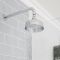 Milano Elizabeth - Chrome and White Traditional Thermostatic Shower with Wall Mounted Round Shower Head (1 Outlet)