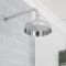 Milano Elizabeth - Chrome and White Traditional Triple Exposed Thermostatic Shower with Shower Head and Riser Rail (2 Outlet)