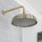 Milano Elizabeth - 300mm Traditional Apron Shower Head - Brushed Gold