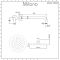 Milano Mirage - Modern Round 200mm Stainless Steel Shower Head and Wall Mounted Arm - Chrome