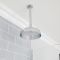Milano Elizabeth - Chrome and White Traditional Thermostatic Shower with Ceiling Mounted Round Shower Head (1 Outlet)