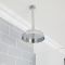 Milano Elizabeth - Chrome and White Traditional Thermostatic Shower with Ceiling Mounted Round Shower Head (1 Outlet)