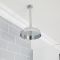 Milano Elizabeth - Chrome and Black Traditional Thermostatic Shower with Diverter, Ceiling Mounted Shower Head, Riser Rail and Body Jets (3 Outlet)