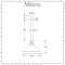 Milano Elizabeth - Chrome 200mm Traditional Apron Shower Head and Ceiling Arm