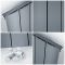 Milano Skye - Aluminium Anthracite Horizontal Designer Radiator - 600mm x 945mm (Single Panel)