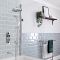 Milano Elizabeth - Chrome and White Traditional Thermostatic Shower Bath System - Choice of Outlets