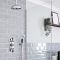 Milano Elizabeth - Chrome and Black Traditional Thermostatic Shower System - Choice of Outlets