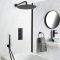 Milano Nero - Black Thermostatic Shower Bath System - Choice of Outlets