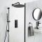 Milano Nero - Black Thermostatic Shower System - Choice of Outlets