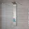 Milano Vista - Modern Exposed Thermostatic Shower Tower Panel with Shelf, Large Shower Head, Waterblade, Hand Shower and Body Jets - Chrome
