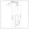 Milano Vista - Modern Exposed Thermostatic Shower Tower Panel with Shelf, Large Shower Head, Waterblade, Hand Shower and Body Jets - Chrome
