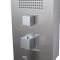 Milano Lisse - Concealed Brushed Shower Tower Panel with 400mm Square Recessed Ceiling Head