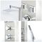 Milano Easton - Modern Exposed Thermostatic Shower Tower Panel with Shower Head, 6 Body Jets and Hand Shower