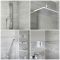 Milano Easton - Modern Exposed Thermostatic Shower Tower Panel with Shower Head, 6 Body Jets and Hand Shower