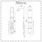 Milano Easton - Modern Exposed Thermostatic Shower Tower Panel with Shower Head, 6 Body Jets and Hand Shower