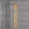 Milano Karr - Modern Exposed Shower Tower Panel with Shelf, Large Shower Head, Hand Shower and Body Jets - Bamboo