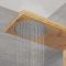 Milano Karr - Modern Exposed Shower Tower Panel with Shelf, Large Shower Head, Hand Shower and Body Jets - Bamboo