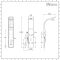 Milano Barton - Modern Shower Tower Panel with Shower Head, Hand Shower and Body Jets - Black