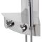 Milano Astley - Modern Thermostatic Exposed Corner Shower Tower Panel with Hand Shower, Body Jets and Shelf - Chrome