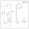 Milano Astley - Modern Thermostatic Exposed Corner Shower Tower Panel with Hand Shower, Body Jets and Shelf - Chrome