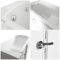 Milano Merso - 1210mm x 660mm Easy Access Walk-In Deep Soak Bath - Choice of Screen and Left / Right Hand Options